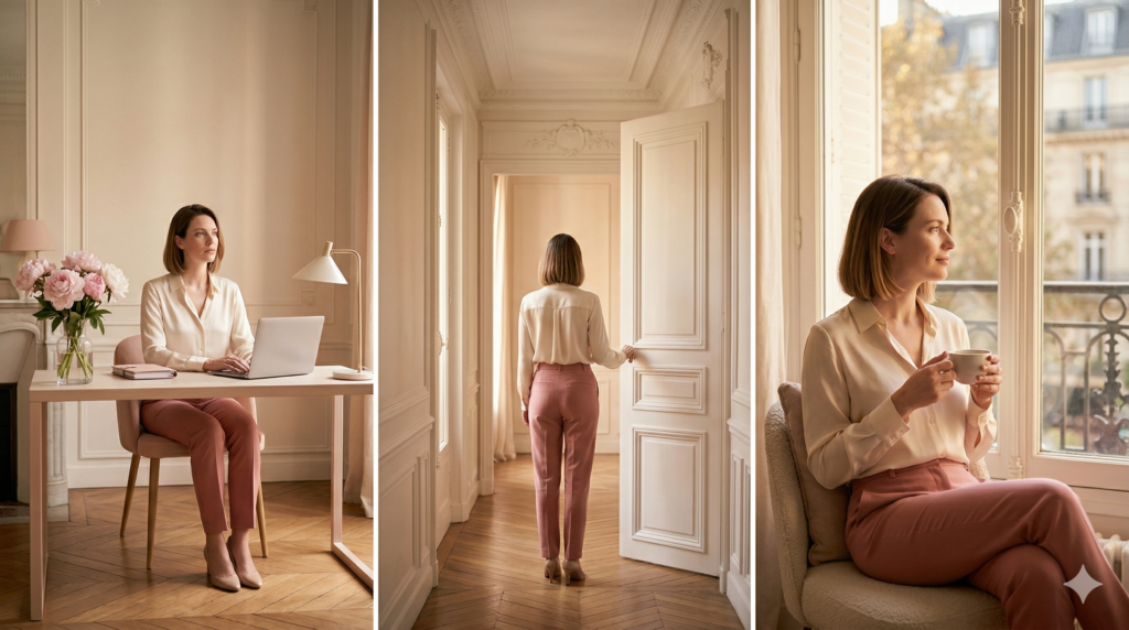 une femme qui se rend compte qu'elle ne vit pas selon ses valeurs